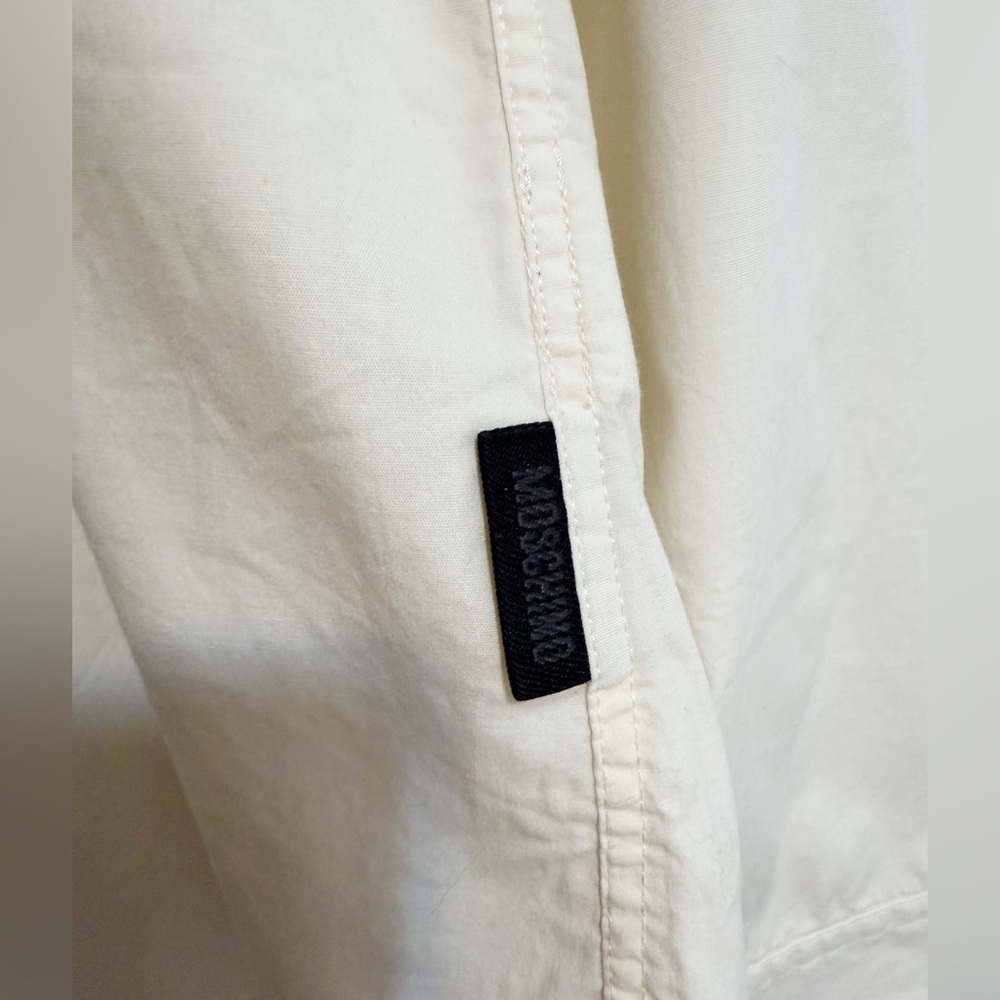Moschino Cream Long-Sleeve Dress Shirt - Point Collar - Picture 7 of 8